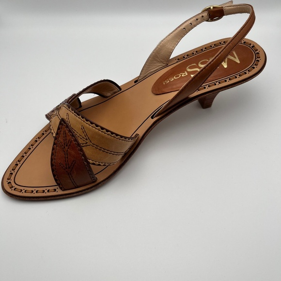 🍮MISS ROSSI Caramel Slingback Italian sandals NWT - Picture 4 of 7